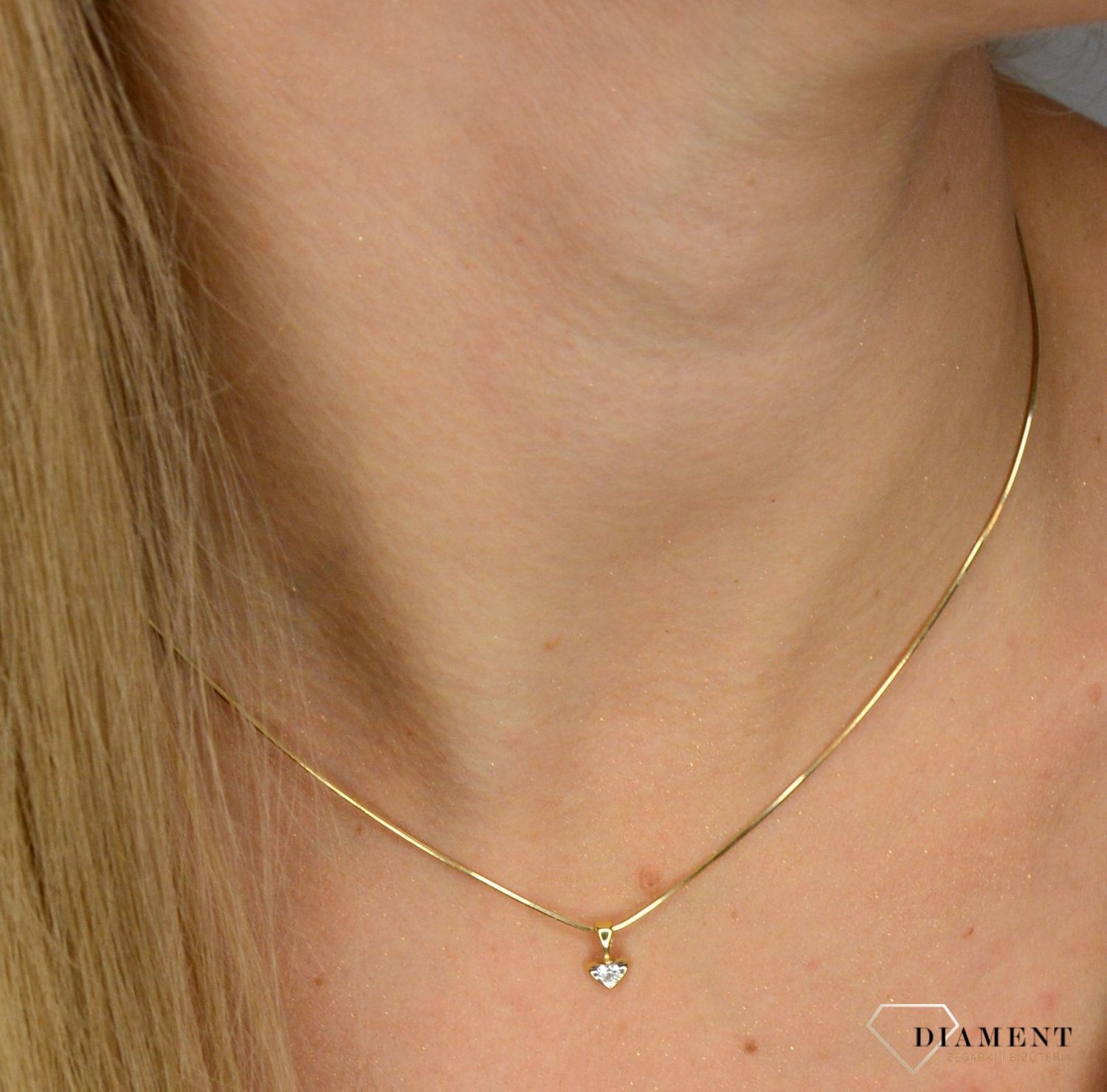 Złota zawieszka DIAMENT białe złoto, diamenty P 353.jpg